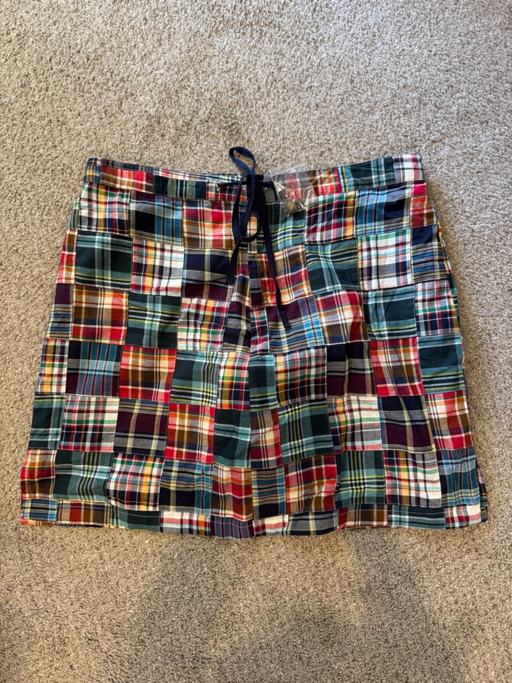 Multi-Color Plaid Patchwork Women's Skirt